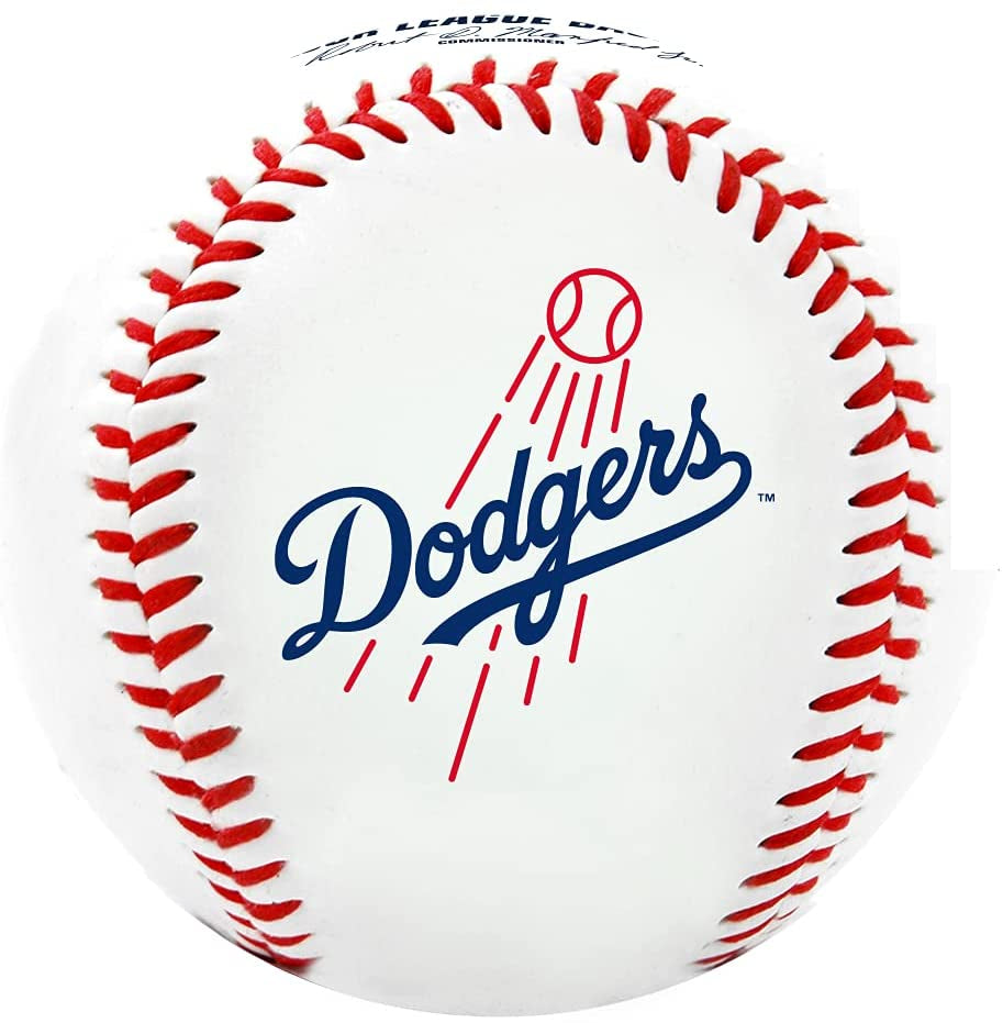 Rawlings MLB Los Angeles Dodgers Team Logo Baseball, White, 1