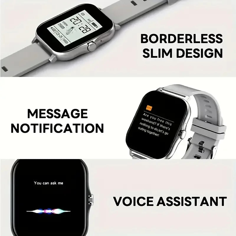 2025 New Smart Watch Bluetooth Talk Full Touch Screen Heart Rate Monitor Sports Fitness Smart Watch Men Women Gift