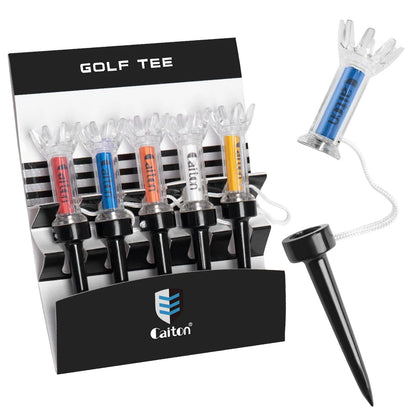 5PCS Magnetic Plastic Golf Tee Set, 360° Bounce, 3 Sizes – Premium Golf Accessories to Improve Accuracy and Performance