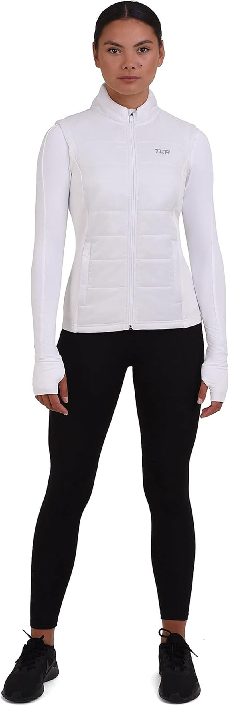 Women'S Excel Runner Walking Hiking Lightweight Thermal Padded Vest with Zipper Pockets, Winter Puffer for Women