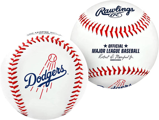 Rawlings MLB Los Angeles Dodgers Team Logo Baseball, White, 1