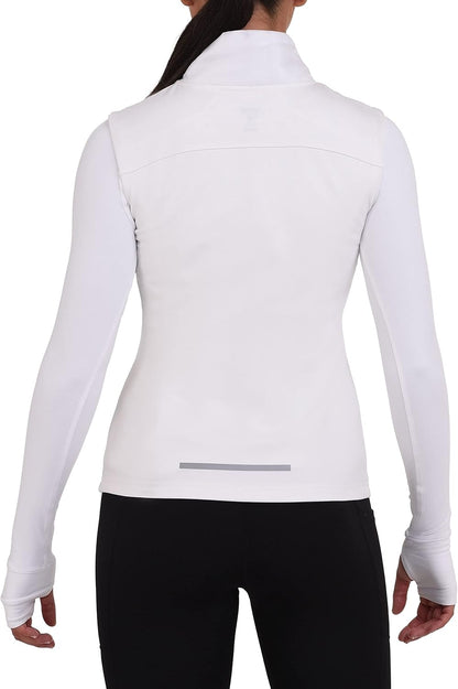 Women'S Excel Runner Walking Hiking Lightweight Thermal Padded Vest with Zipper Pockets, Winter Puffer for Women