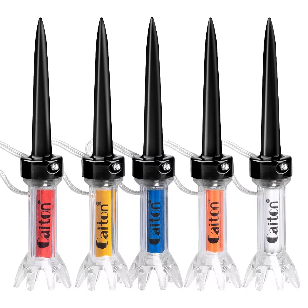 5PCS Magnetic Plastic Golf Tee Set, 360° Bounce, 3 Sizes – Premium Golf Accessories to Improve Accuracy and Performance